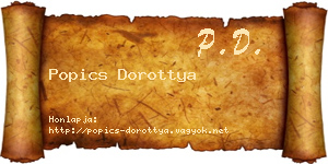 Popics Dorottya névjegykártya